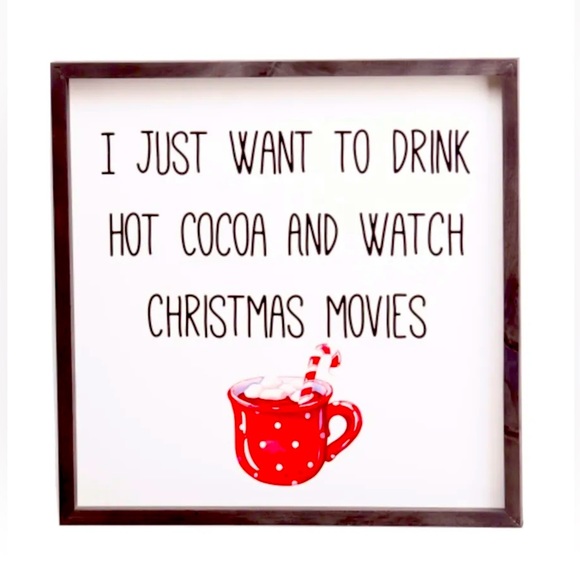 RUSTIC CHRISTMAS FARMHOUSE HOLIDAY COCOA SIGN - Picture 2 of 3